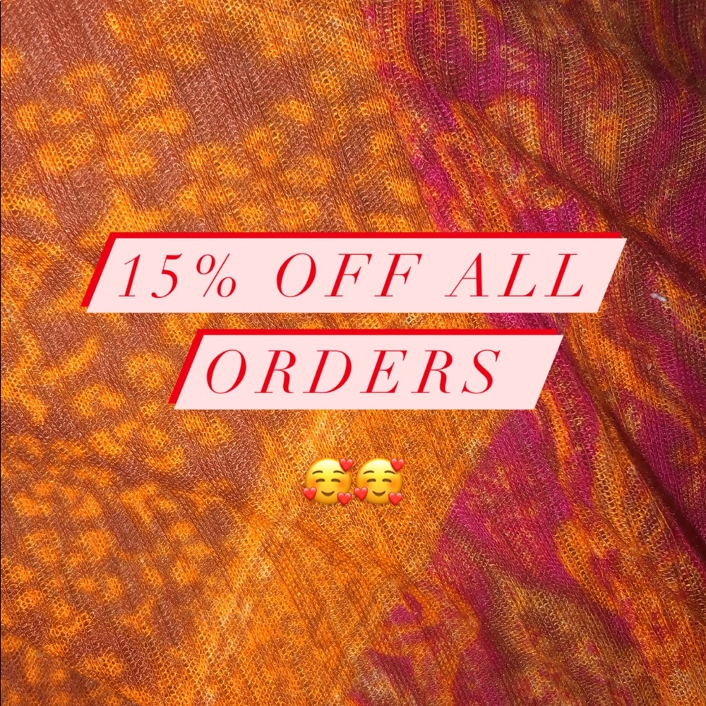 15% off marked price!